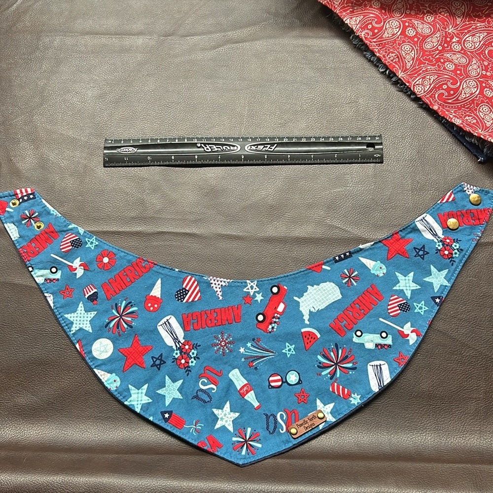 Dog bandana snaps around neck Pawcific North Designs